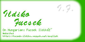 ildiko fucsek business card